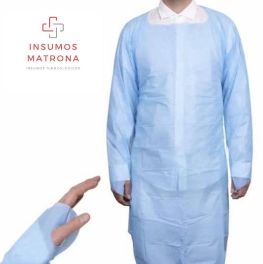 Pechera Plástica con Mangas y ojal Bolsa x 10 unidades