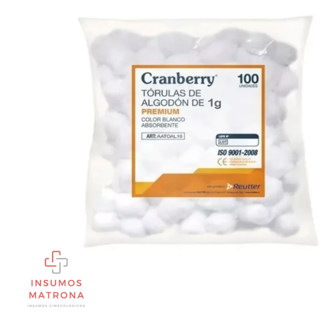 Torulas de algodon 1g x 100 unid.